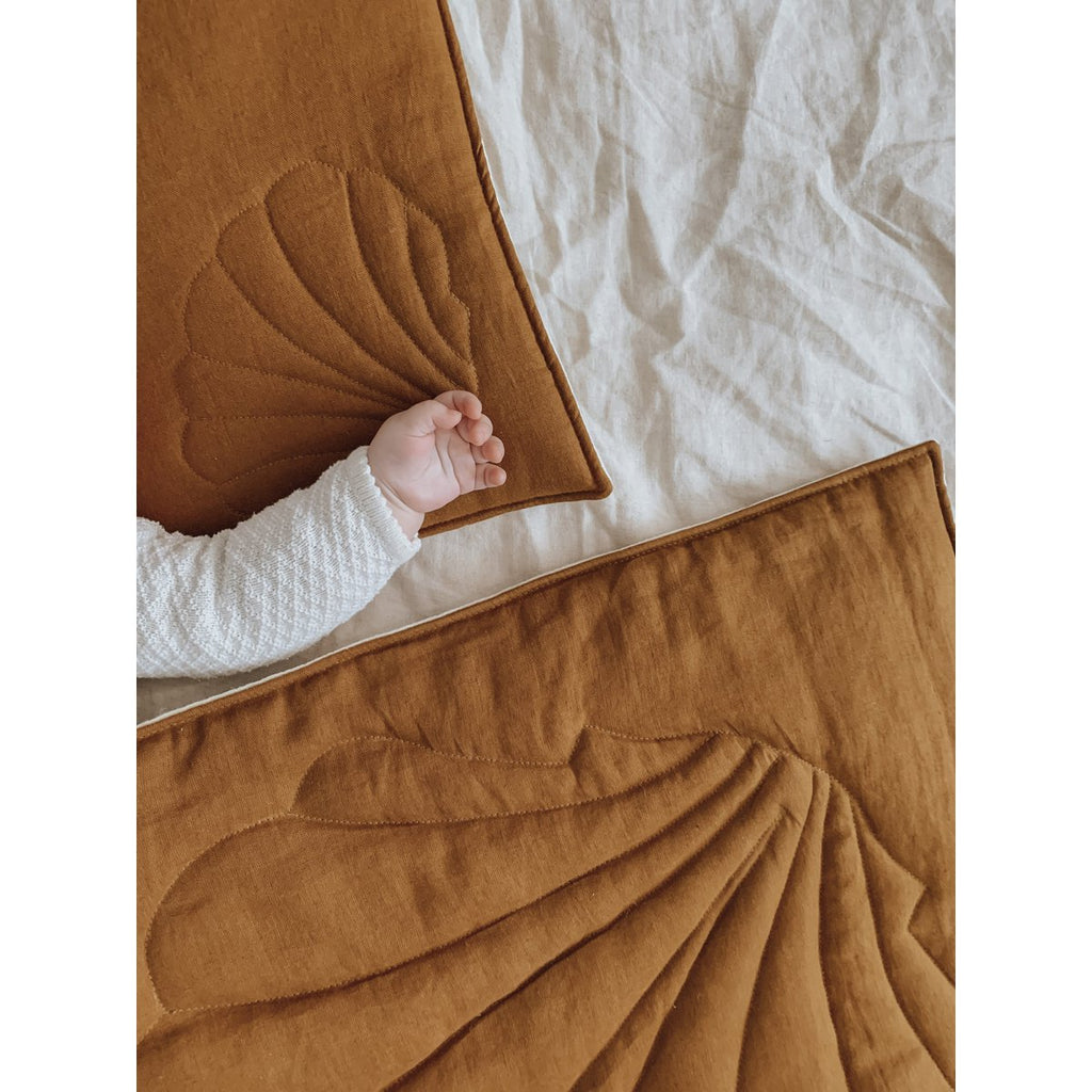 Shell Caramel Children'S Blanket And Pillow Set
