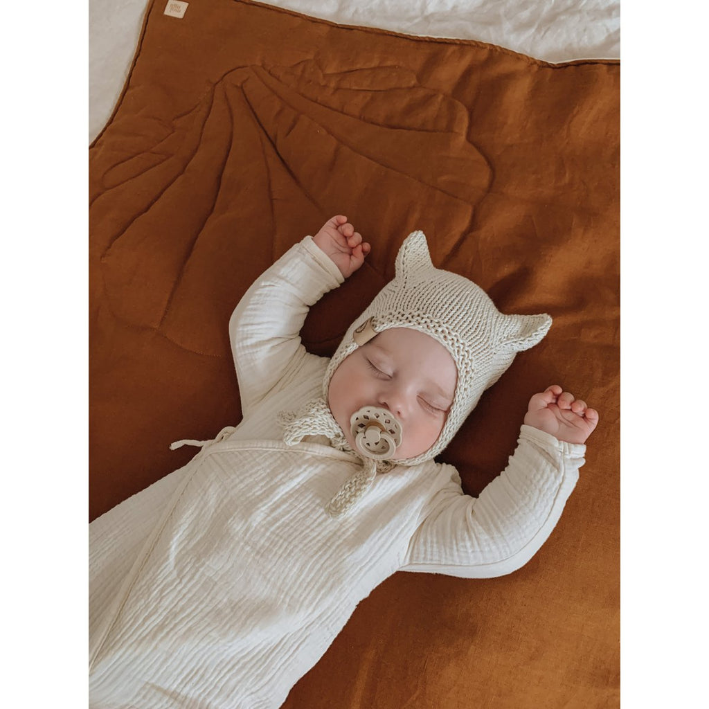 Antklodės ir pagalvės rinkinys kūdikiams (kriauklės formos karamelė)