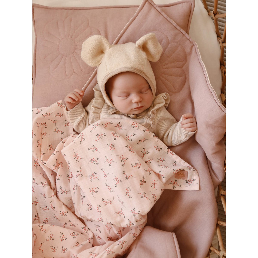 Segas Un Spilvena Komplekts Bloom Powder Pink Zīdaiņiem