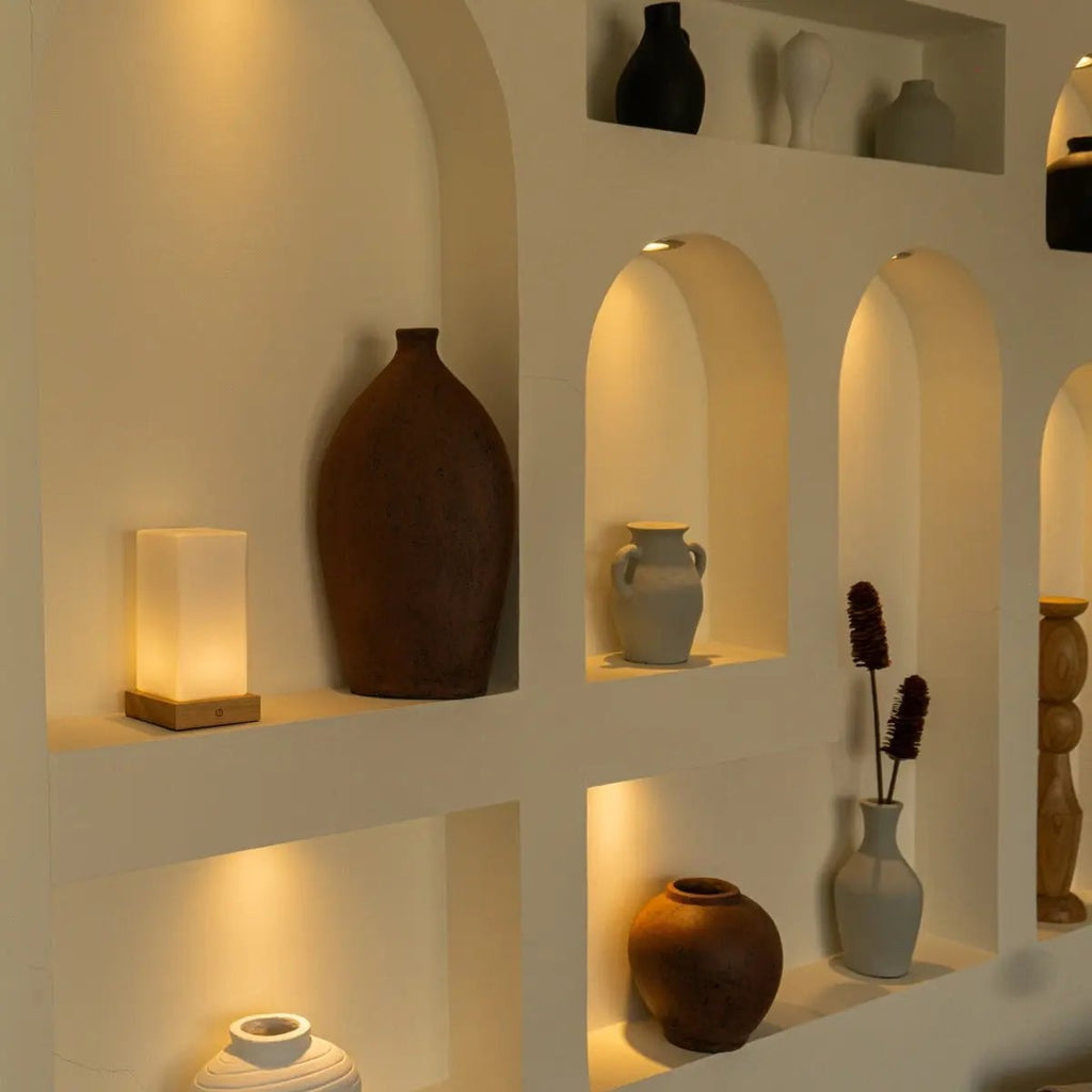 Table Lamp Zayn Light Brown Wooden