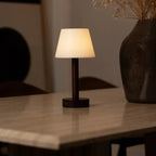 Galda Lampa Zoe Dark Brown Wooden
