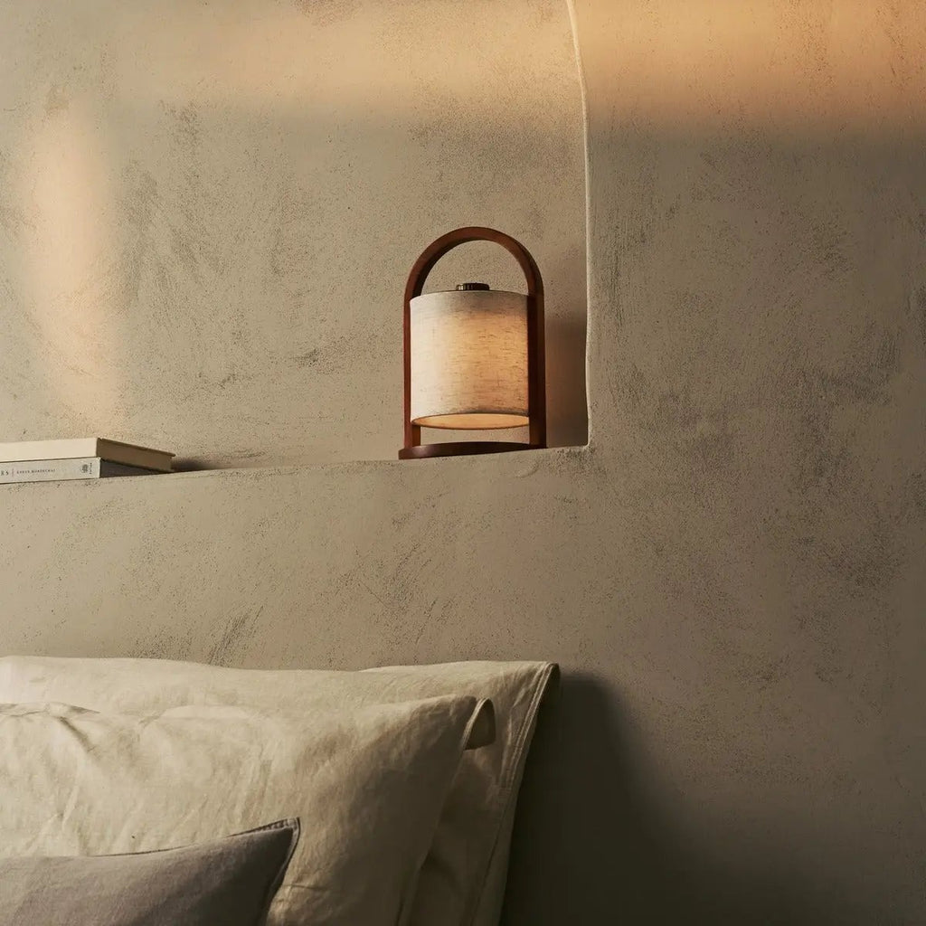 Table Lamp River Chestnut Brown Wooden