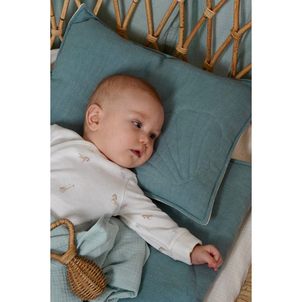 Shell Sea Blanket And Pillow Set For Infants