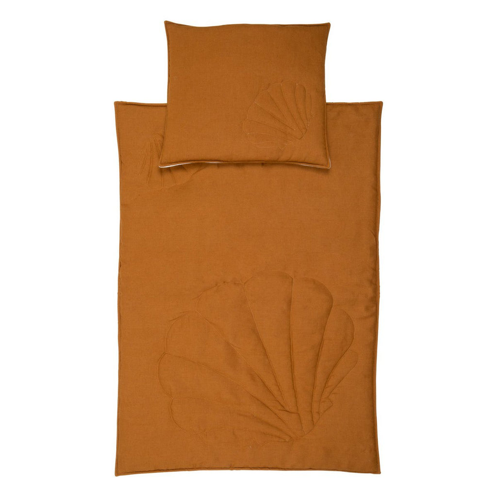 Shell Caramel Children'S Blanket And Pillow Set