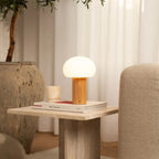 Table Lamp Sam Light Brown Wooden