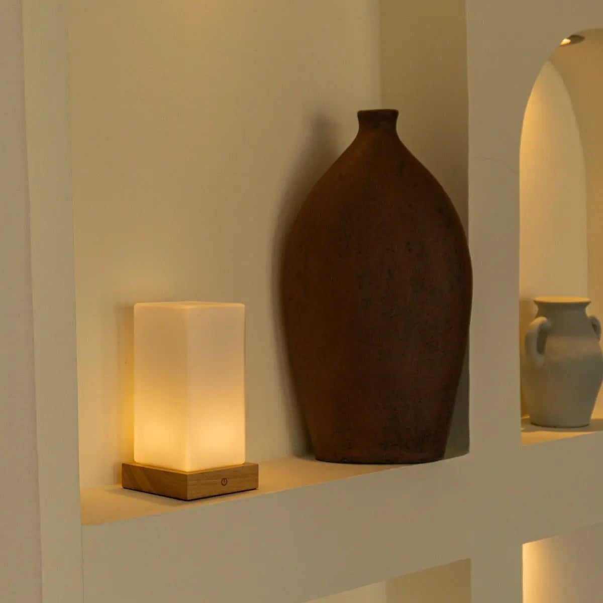 Table Lamp Zayn Light Brown Wooden