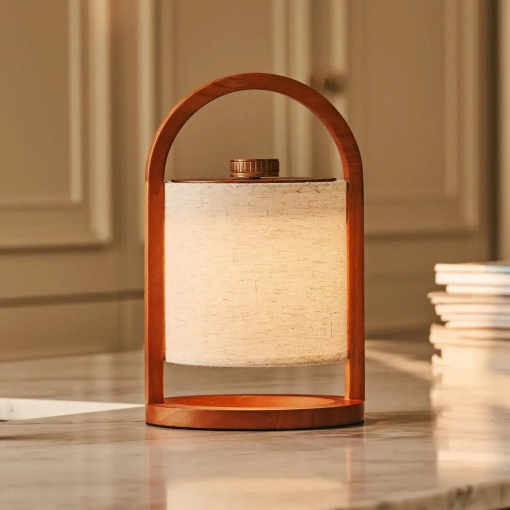 Table Lamp River Chestnut Brown Wooden