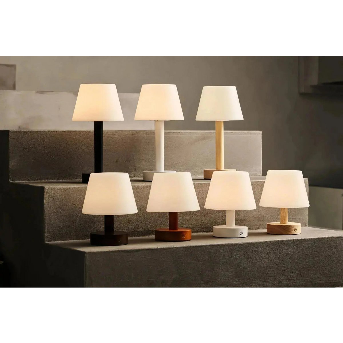 Galda Lampa Zoe Dark Brown Wooden