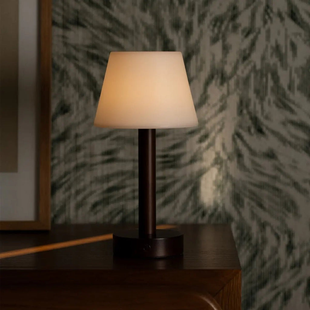 Galda Lampa Zoe Dark Brown Wooden