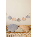 Spilvens Shell Velvet Blue Pearl