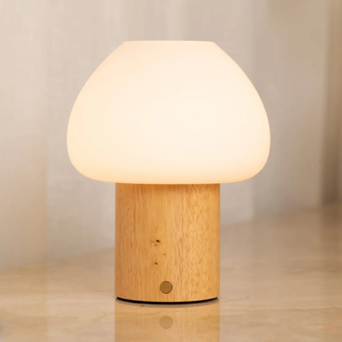 Table Lamp Fynn Light Brown Wooden