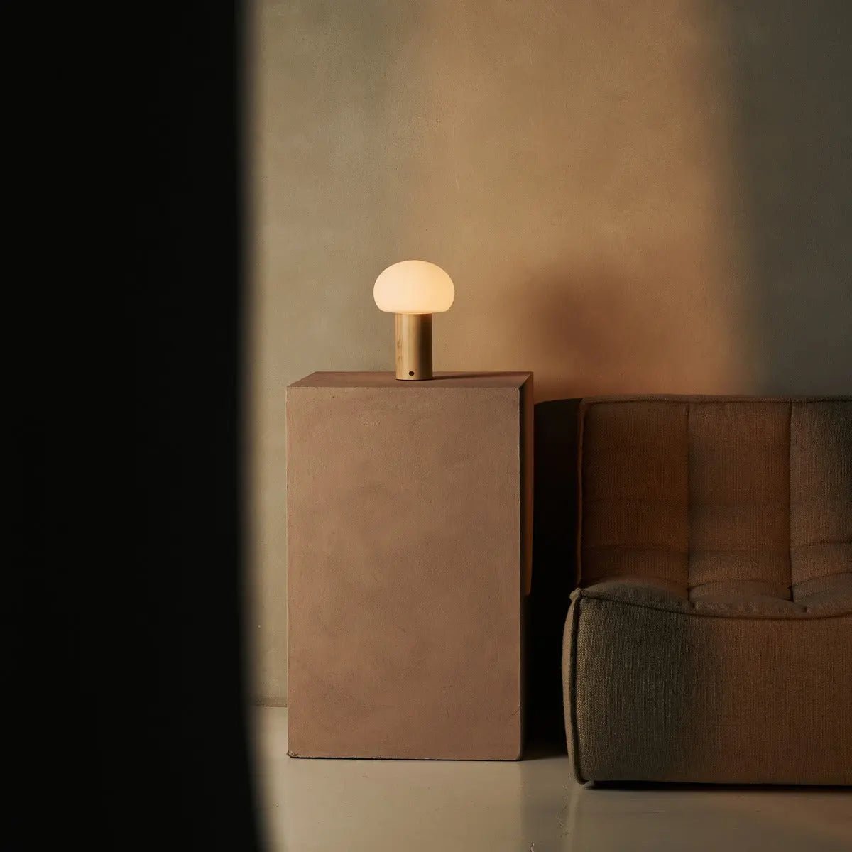 Table Lamp Sam Light Brown Wooden