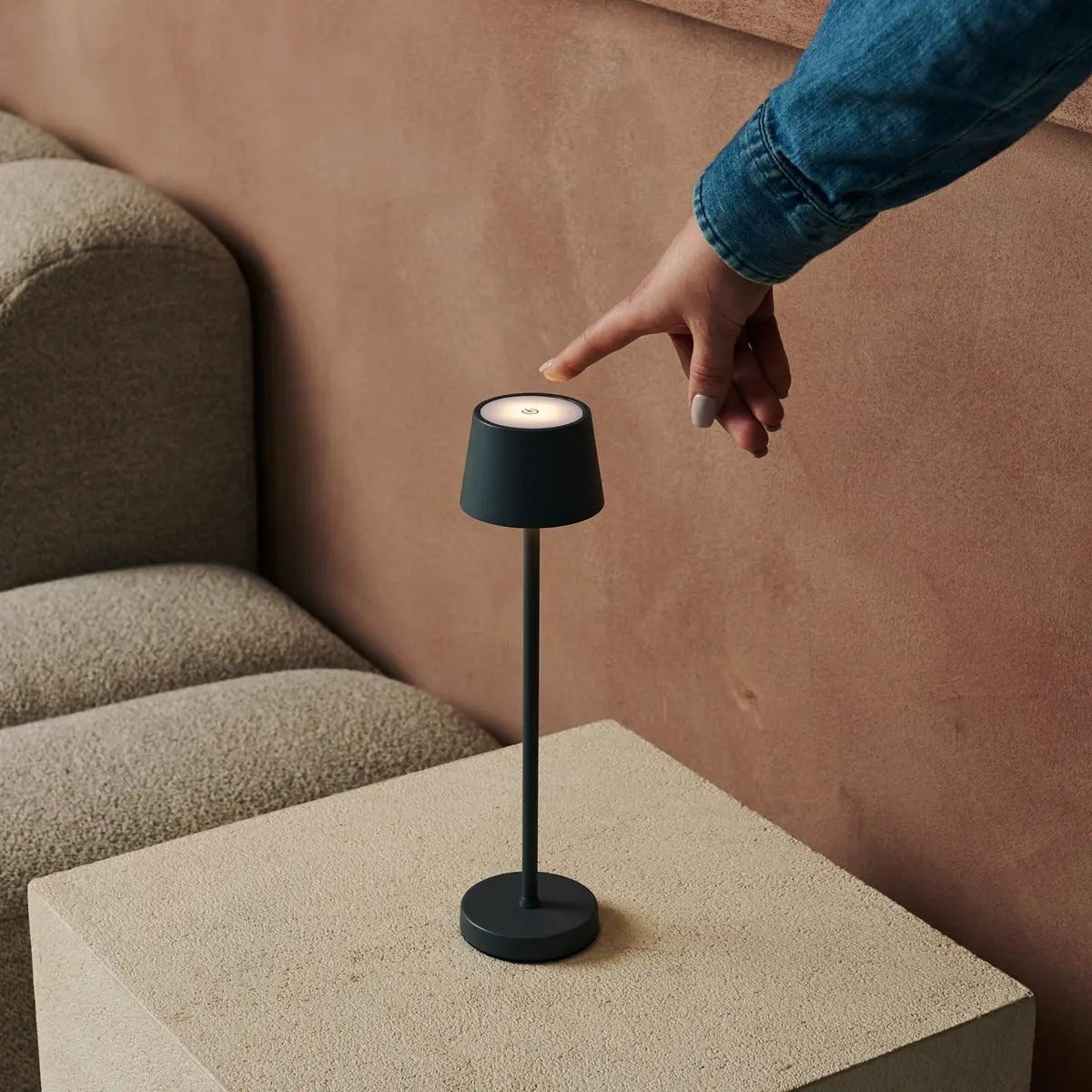 Table Lamp Vondel Mini Stone Gray