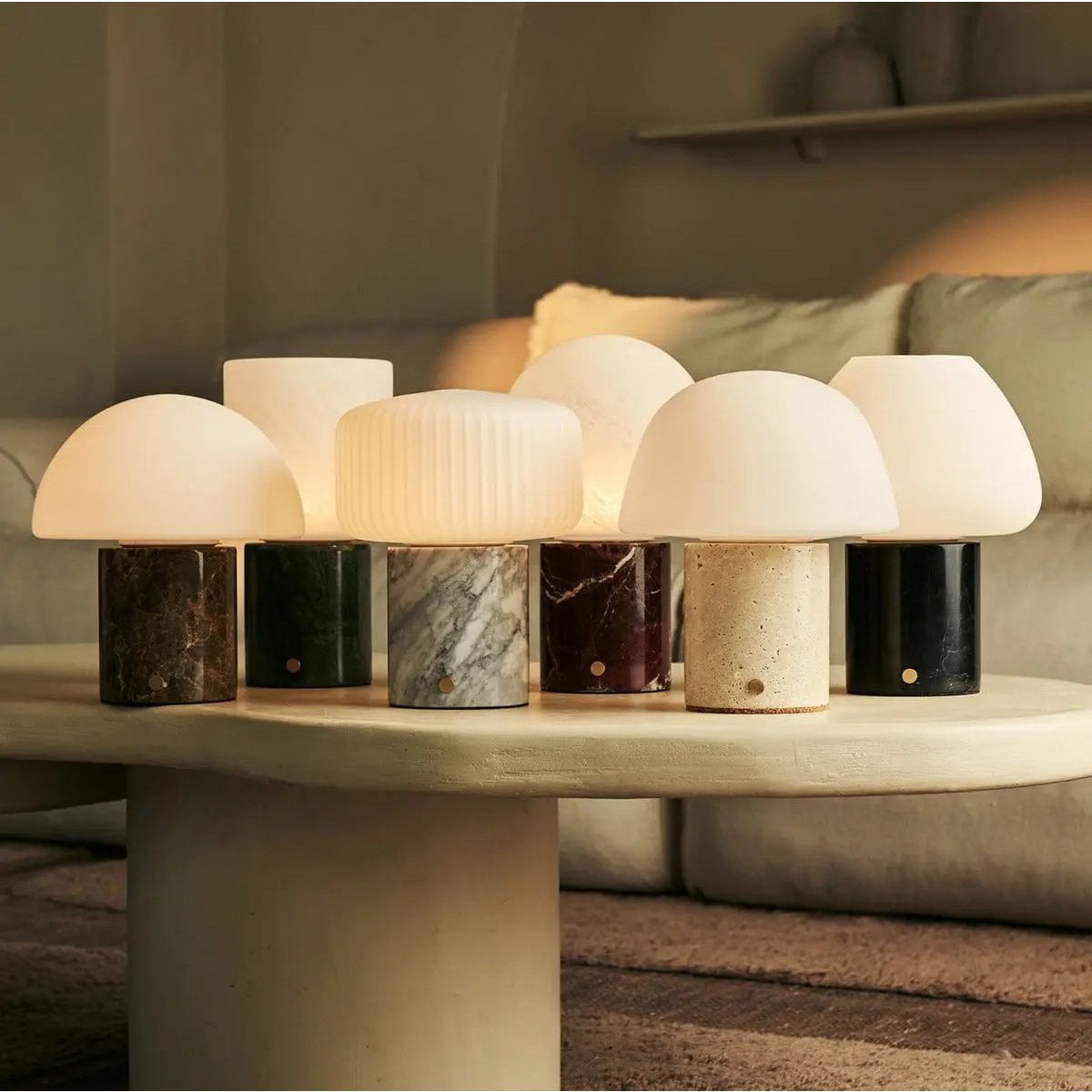 Galda Lampa Metsu Green Verde Alpi Marble