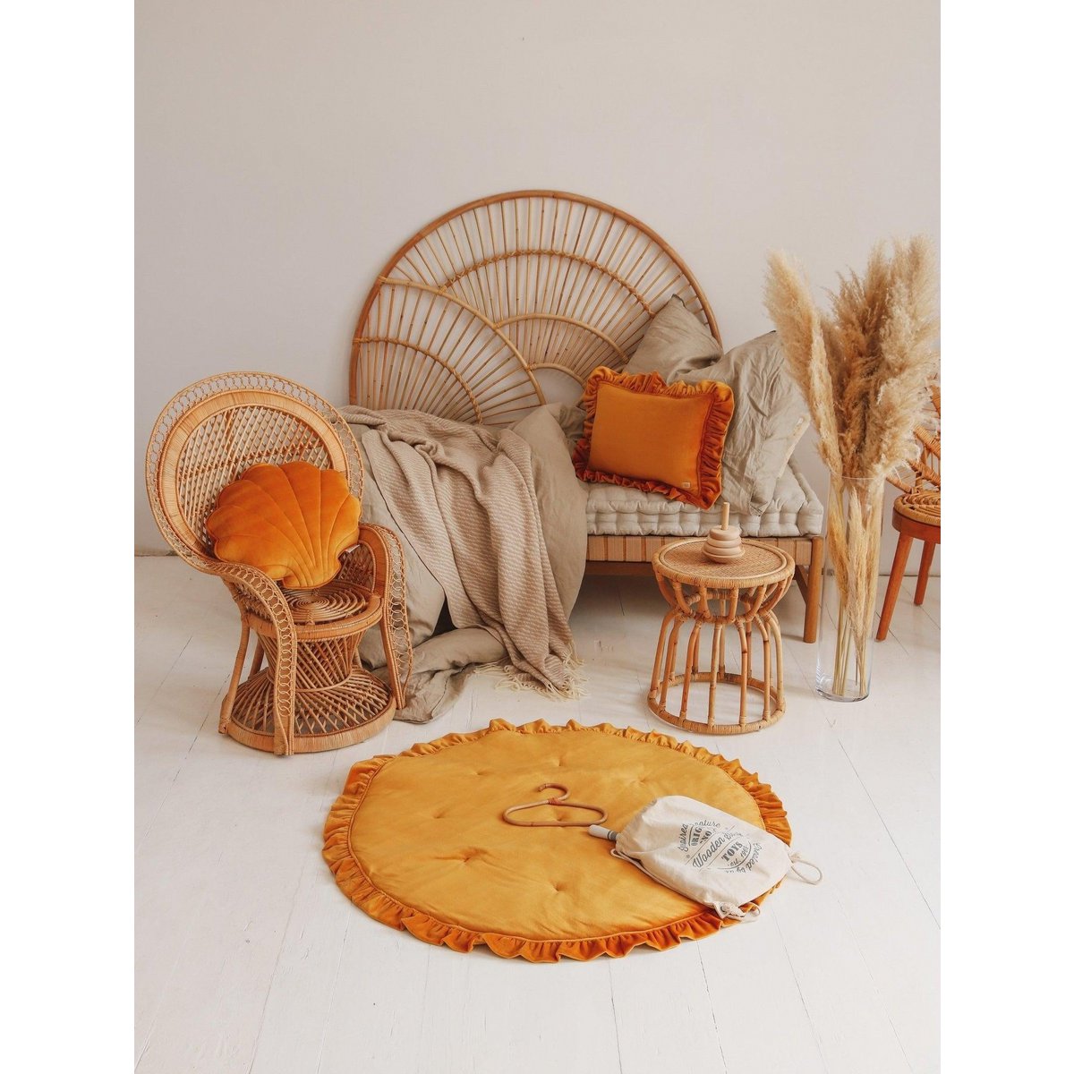 Spilvens Shell Velvet Mustard