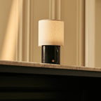 Galda Lampa Dou Black Nero Marquina Marble