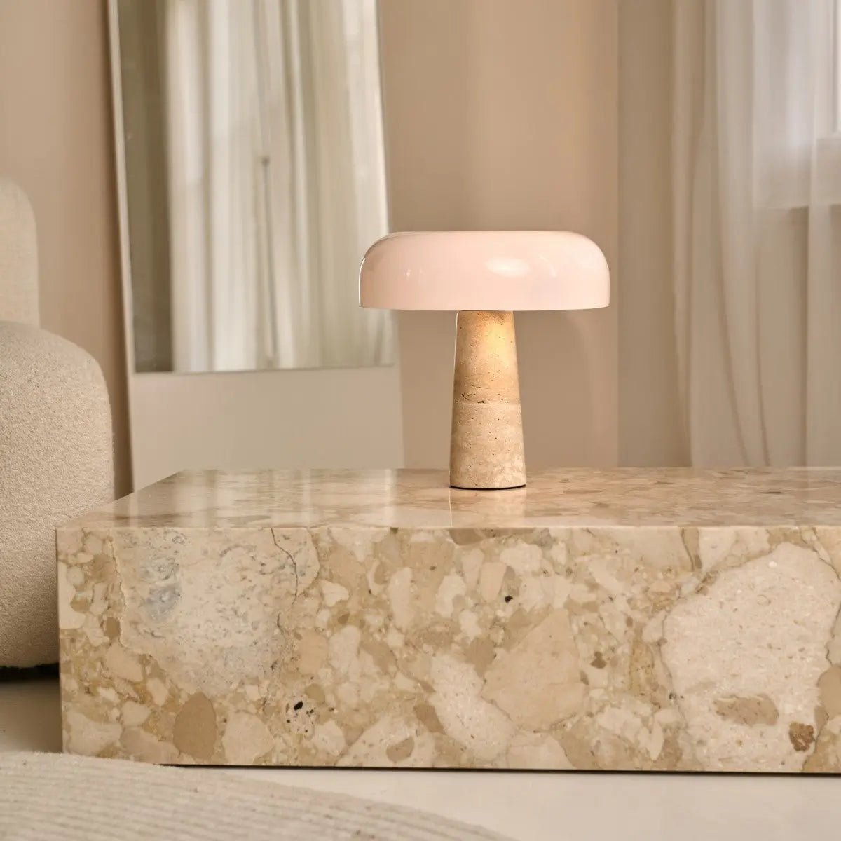 Table Lamp Emily Travertine