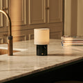 Galda Lampa Dou Black Nero Marquina Marble
