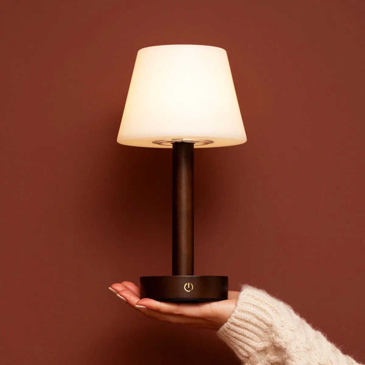 Galda Lampa Zoe Dark Brown Wooden