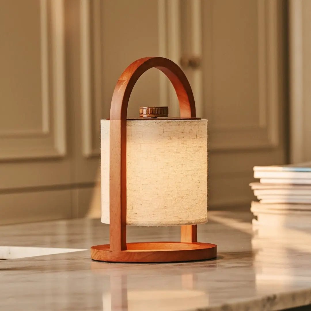 Table Lamp River Chestnut Brown Wooden