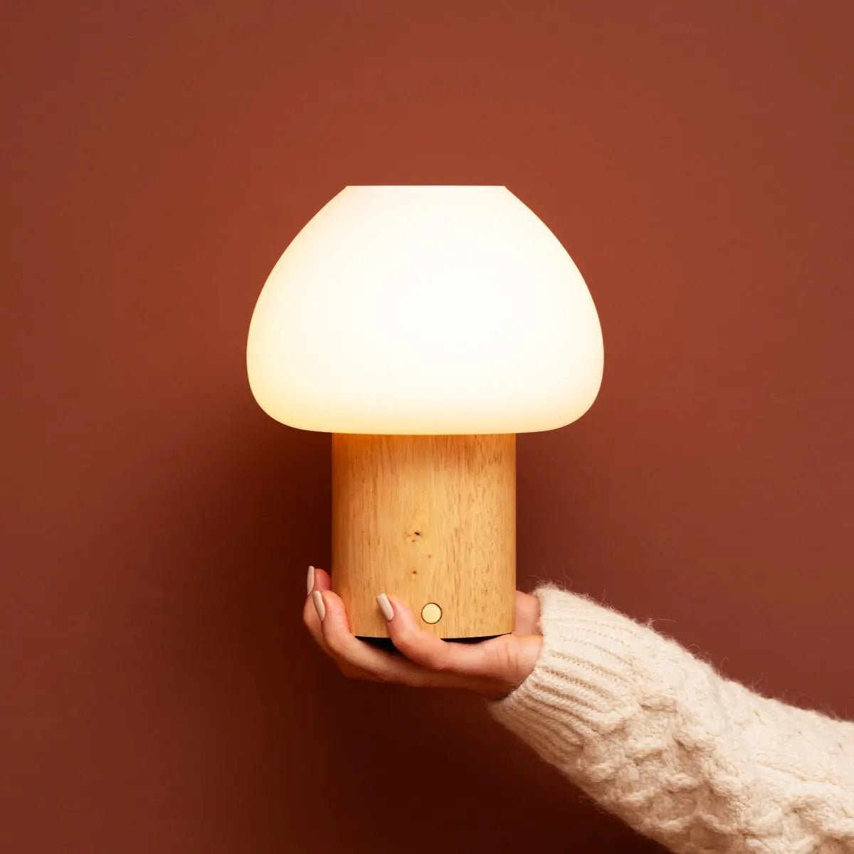Table Lamp Fynn Light Brown Wooden