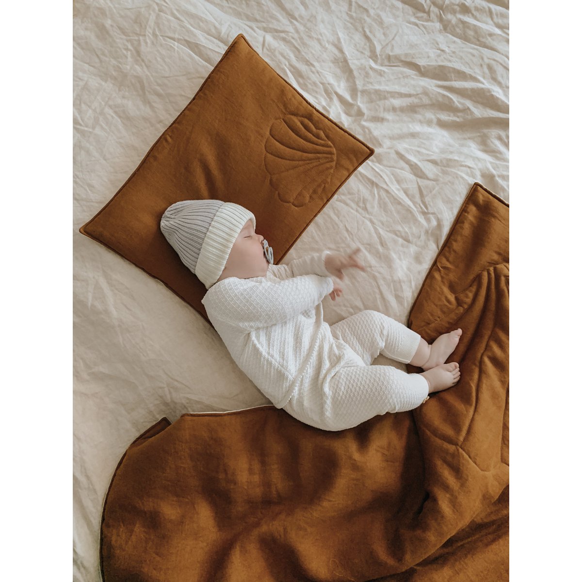 Shell Caramel Children'S Blanket And Pillow Set