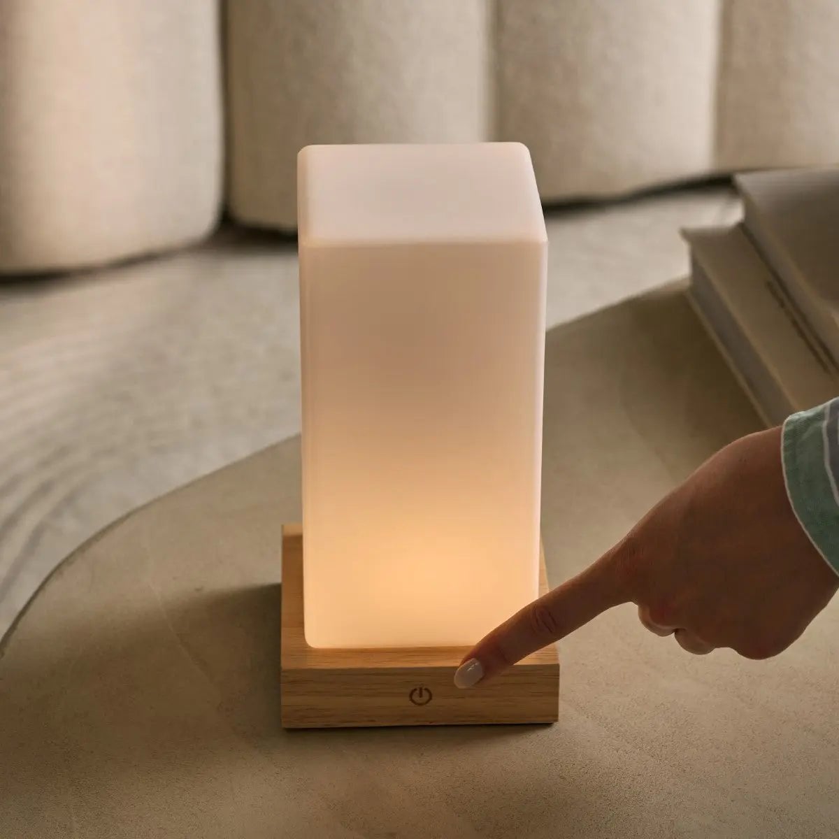 Table Lamp Zayn Light Brown Wooden