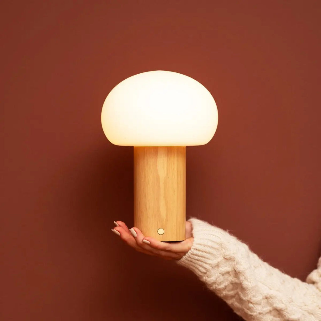 Table Lamp Sam Light Brown Wooden