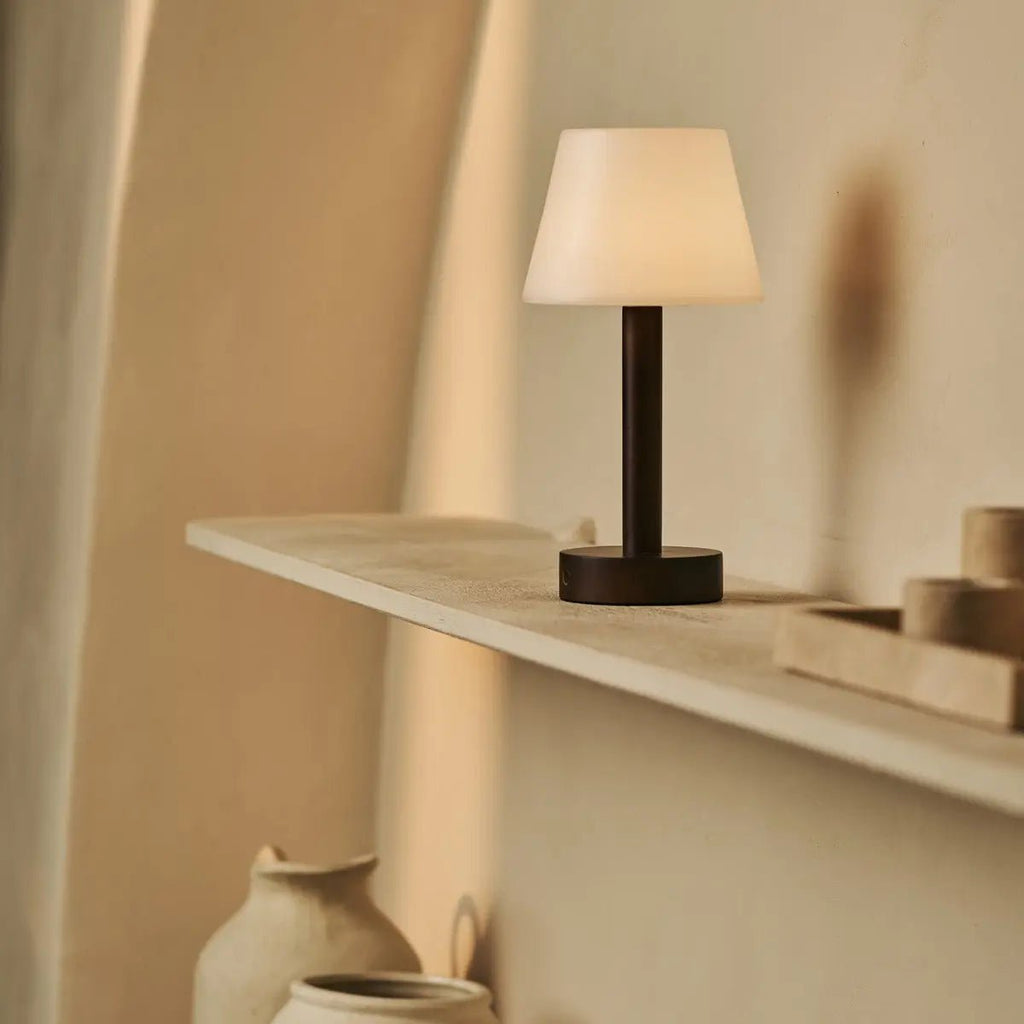 Galda Lampa Zoe Dark Brown Wooden