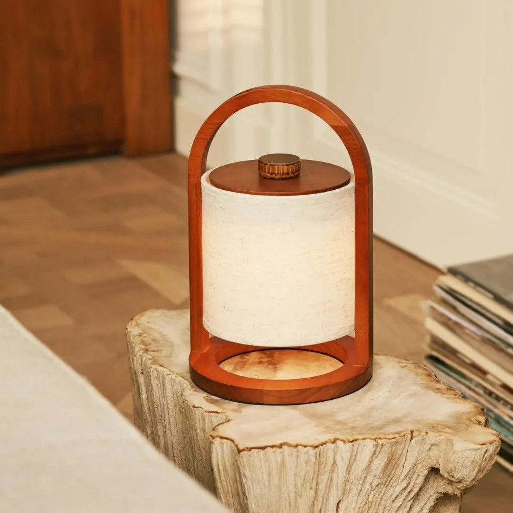 Table Lamp River Chestnut Brown Wooden