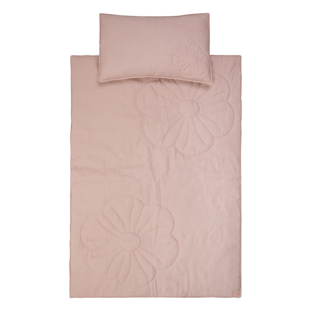Bloom Powder Pink Children'S Blanket And Pillow Set
