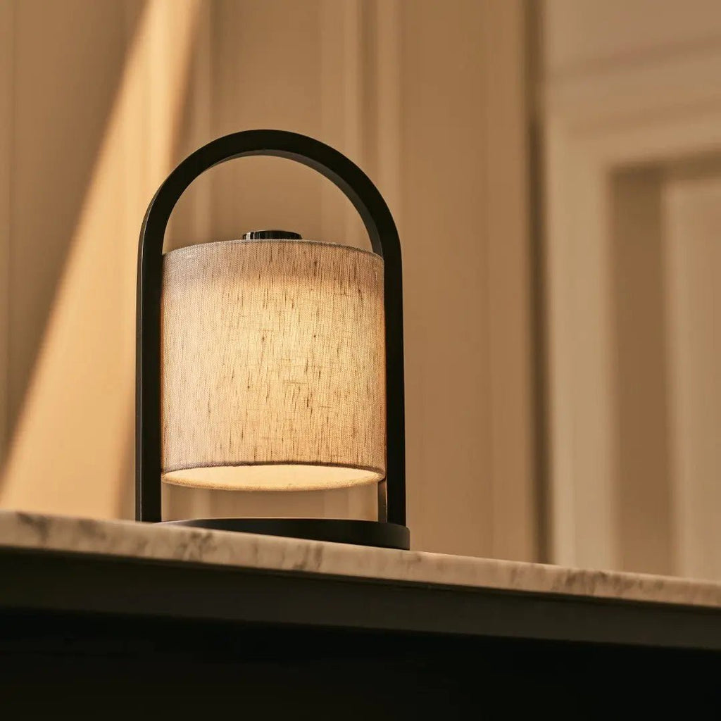 Table Lamp Rivel Black & Gray Wooden