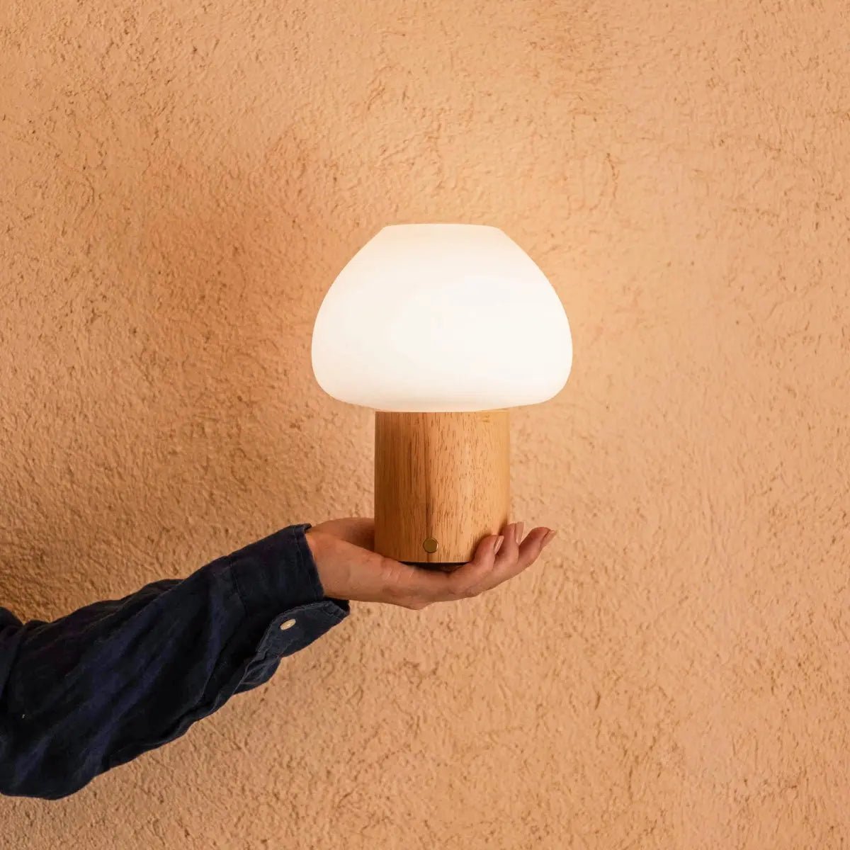 Table Lamp Fynn Light Brown Wooden