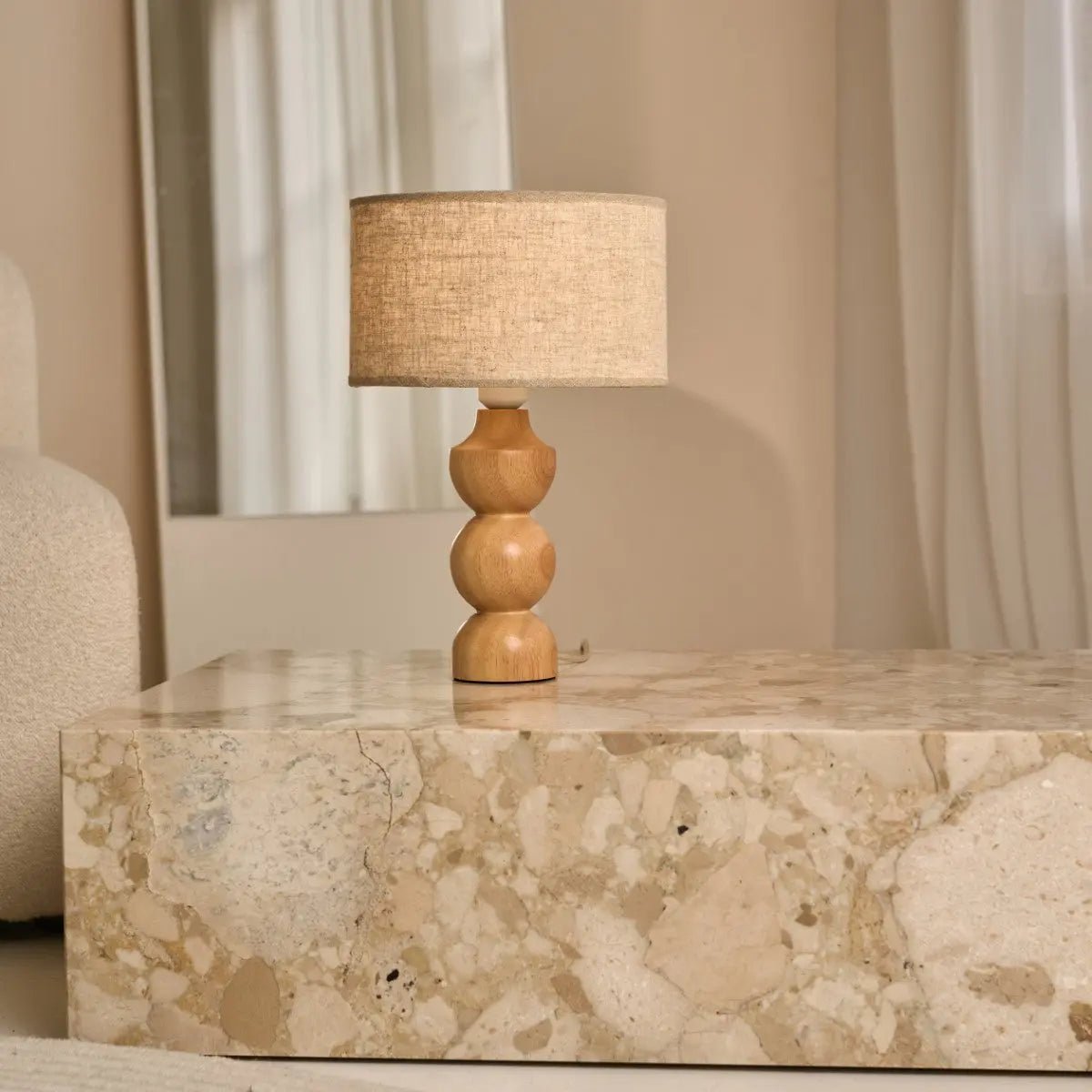 Galda Lampa Oliver Light Brown