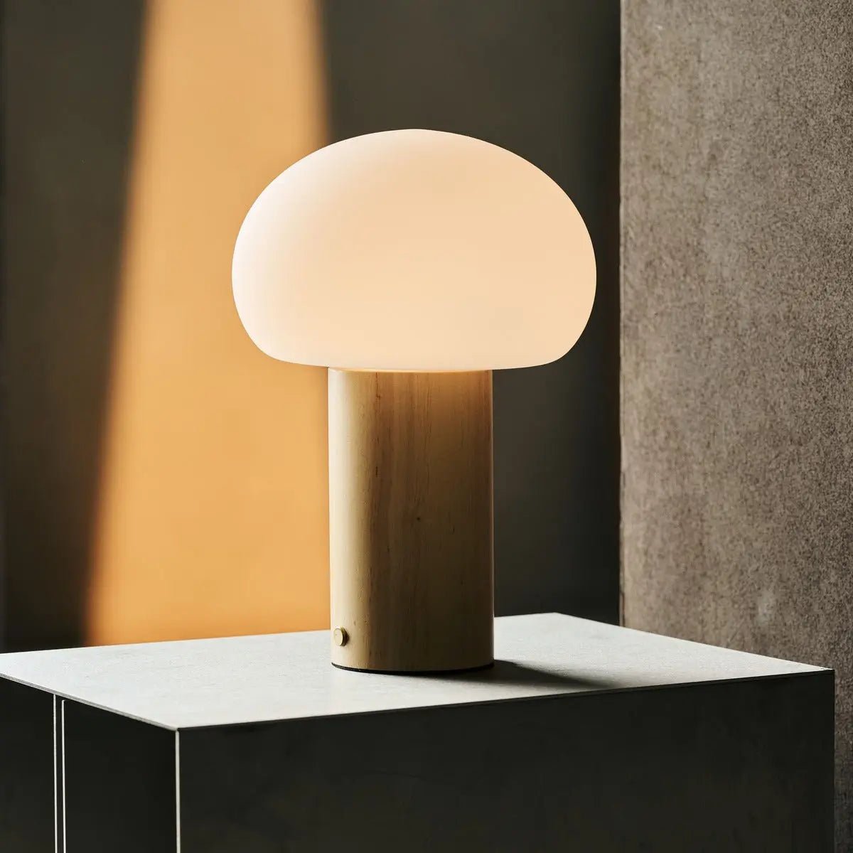 Table Lamp Sam Light Brown Wooden