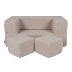 MeowBaby® Bearly Cube Sofa - Light Grey