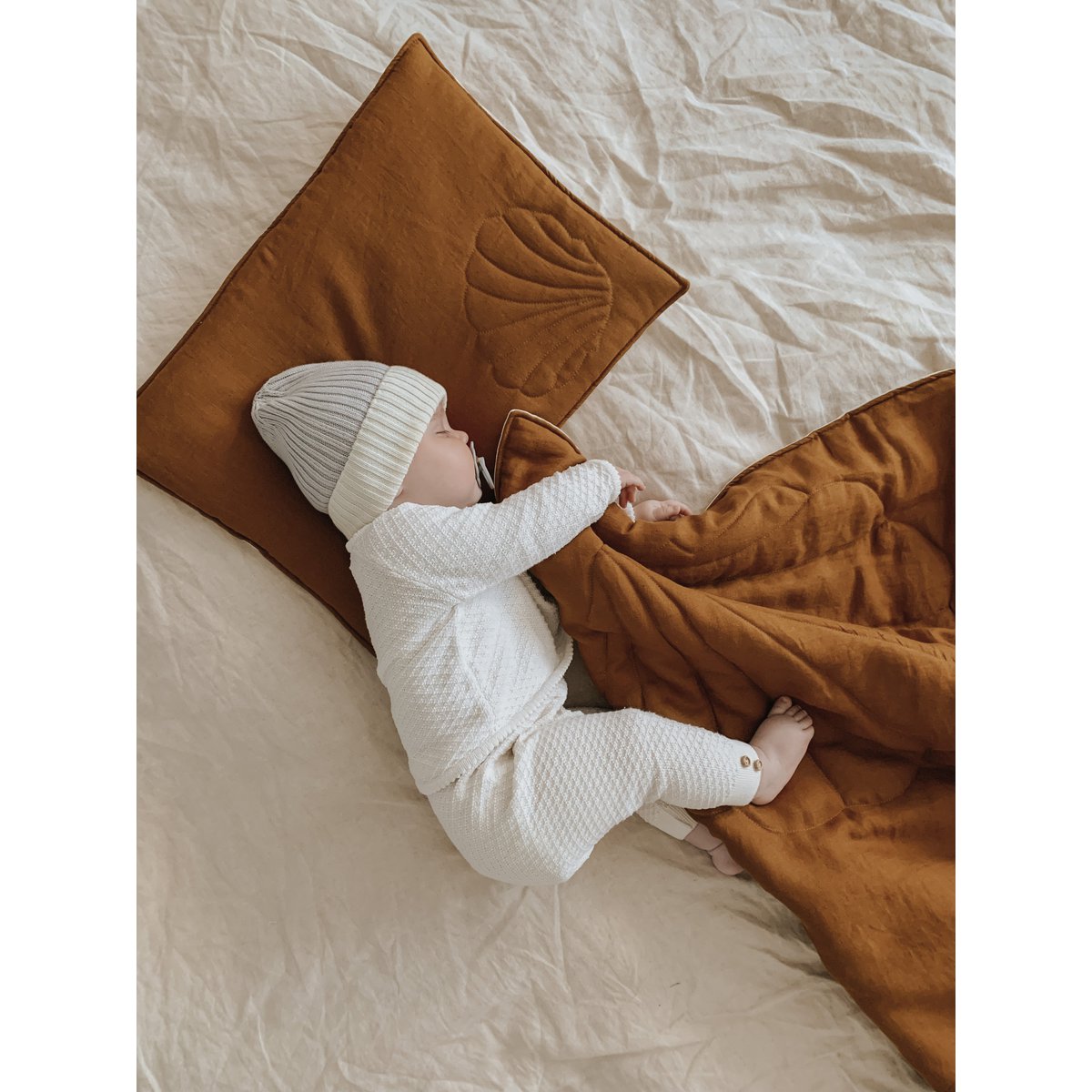 Shell Caramel Children'S Blanket And Pillow Set