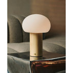 Table Lamp Sam Light Brown Wooden