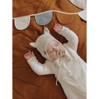 Antklodės ir pagalvės rinkinys kūdikiams (kriauklės formos karamelė)