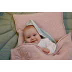 Bloom Light Pink Blanket And Pillow Set For Infants