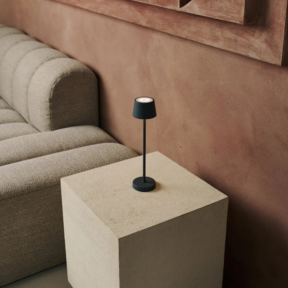 Table Lamp Vondel Mini Stone Gray