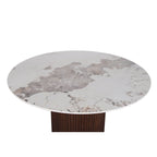 Dining Table Ceramic Marble/Walnut Veneer