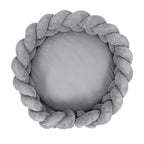 Baby Nest & Play Mat With Crib Bumper Braid - Grey