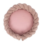 Baby Nest & Play Mat With Crib Bumper Braid - Powder Pink