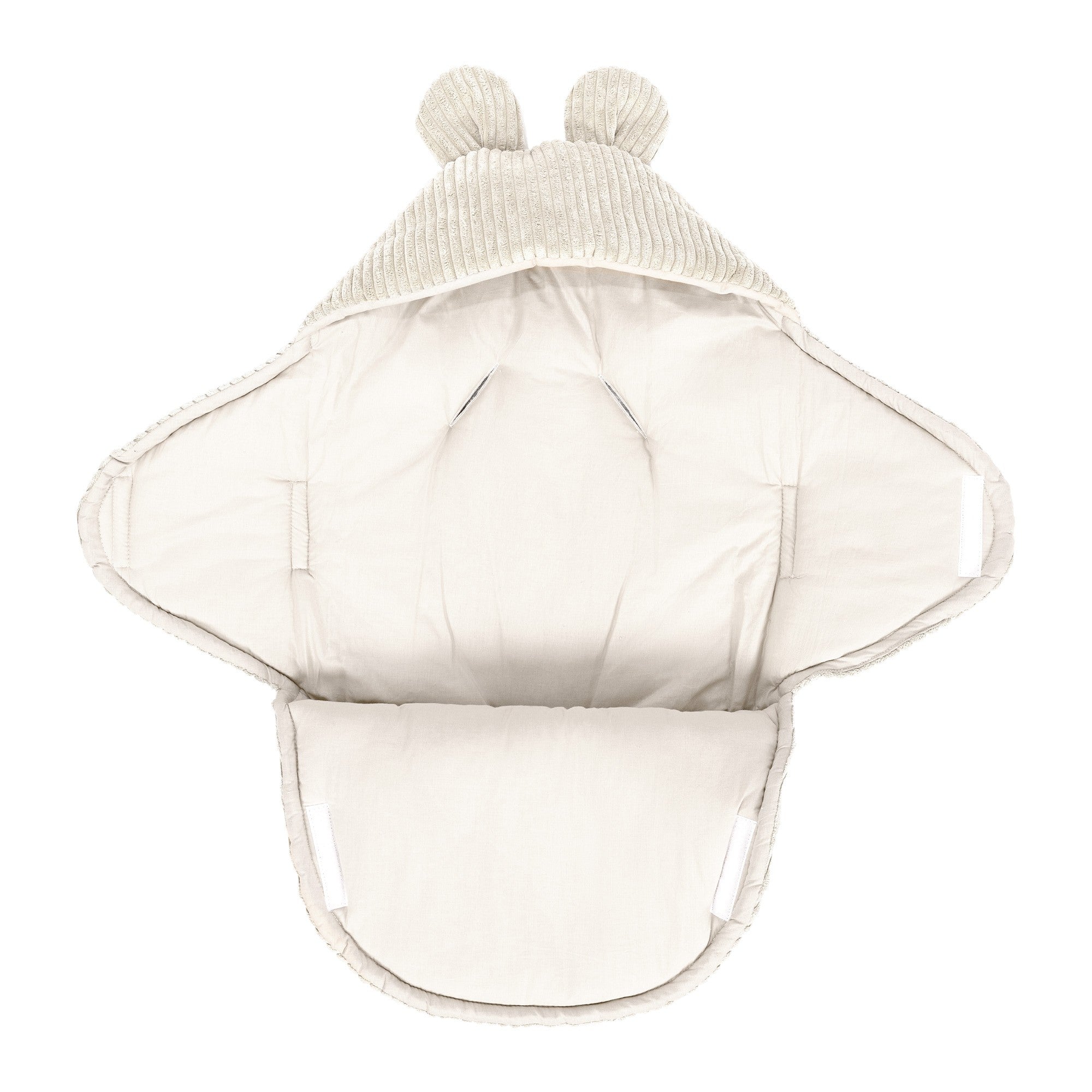 Baby Swaddle with Bear Ears – Ecru