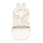 Baby Swaddle with Bear Ears – Ecru