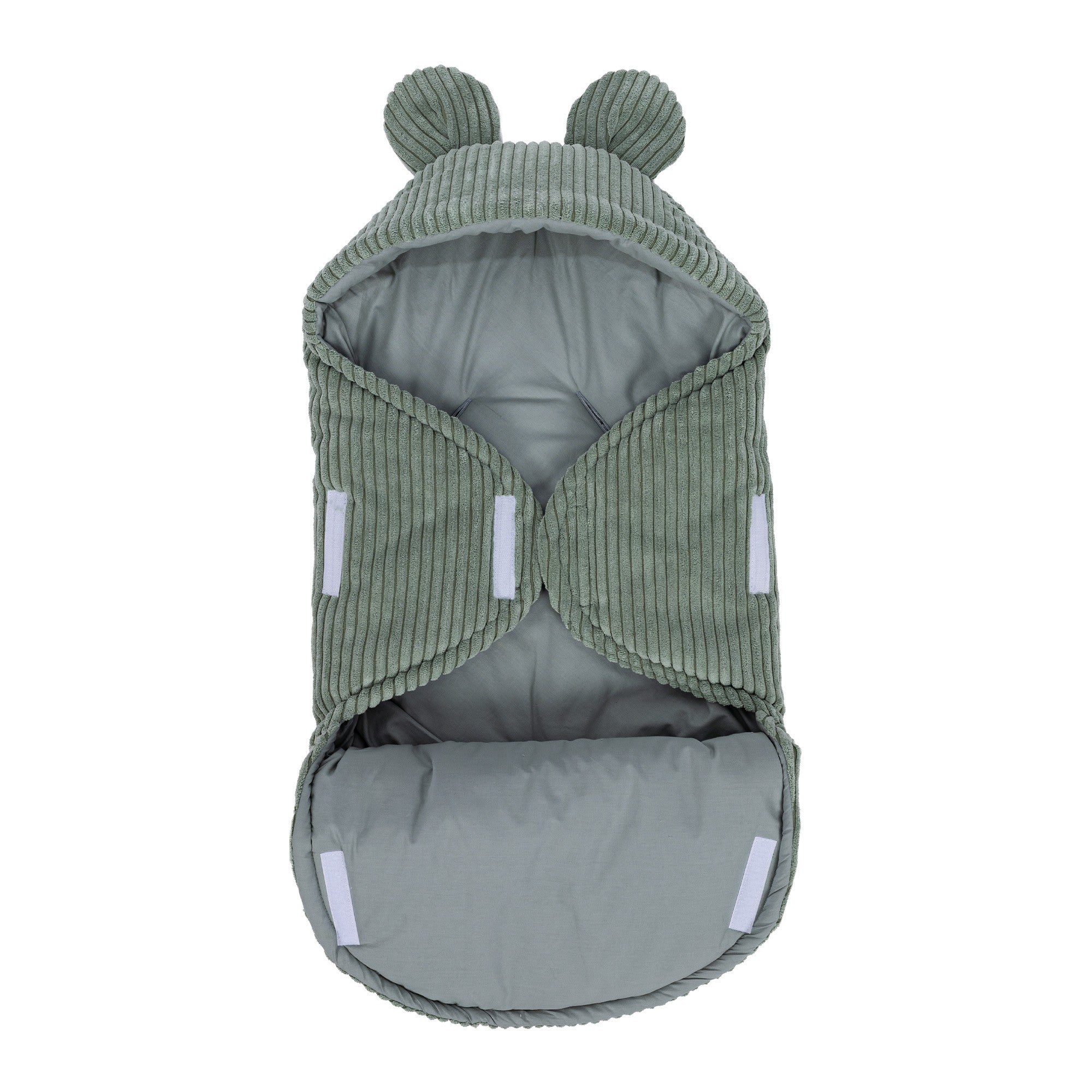 Baby Swaddle with Bear Ears – Olive Green