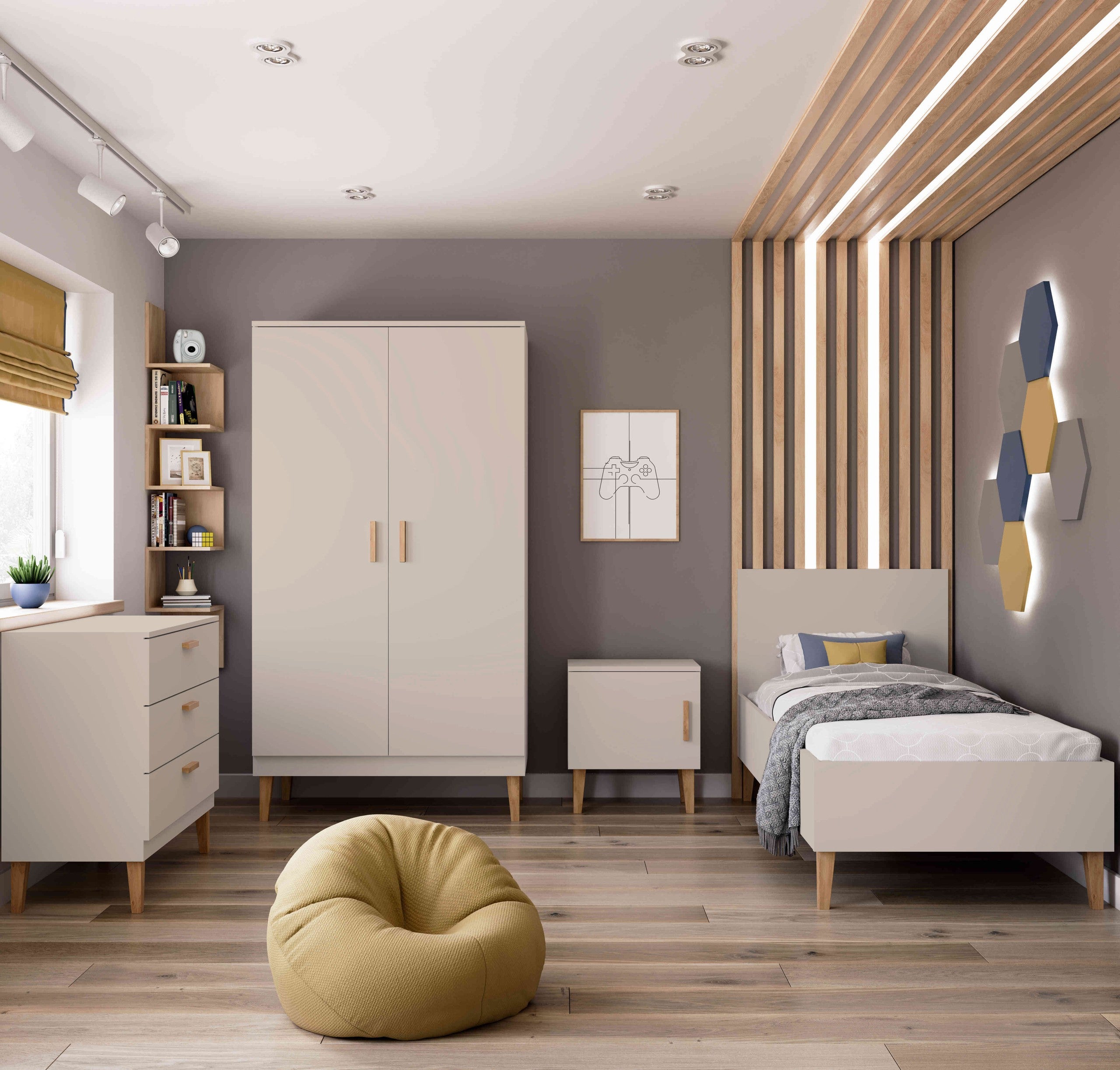 Bedside Table Kubi - Cashmere