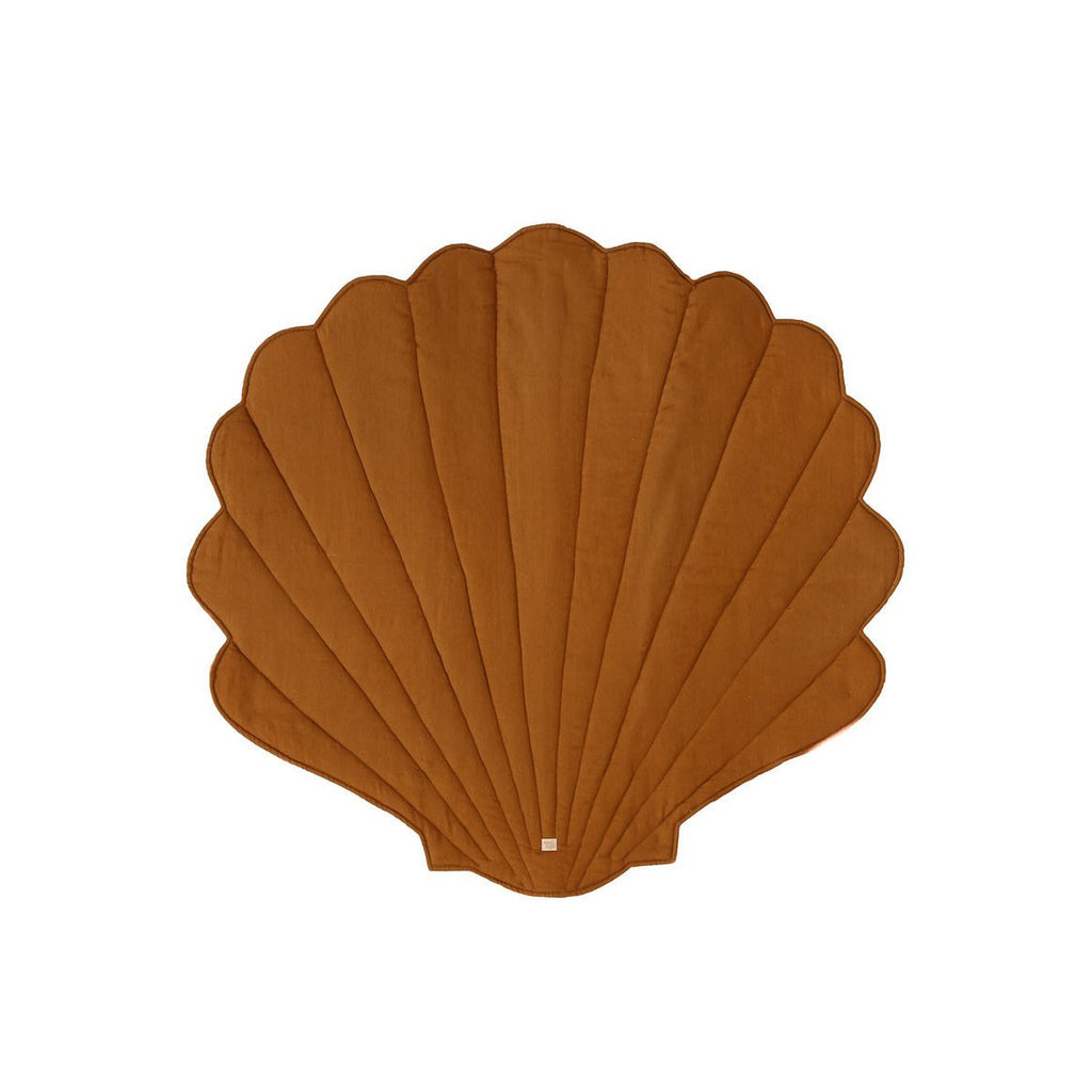 Žaislinis kilimėlis su lininiu kriauklės formos karamelės raštu