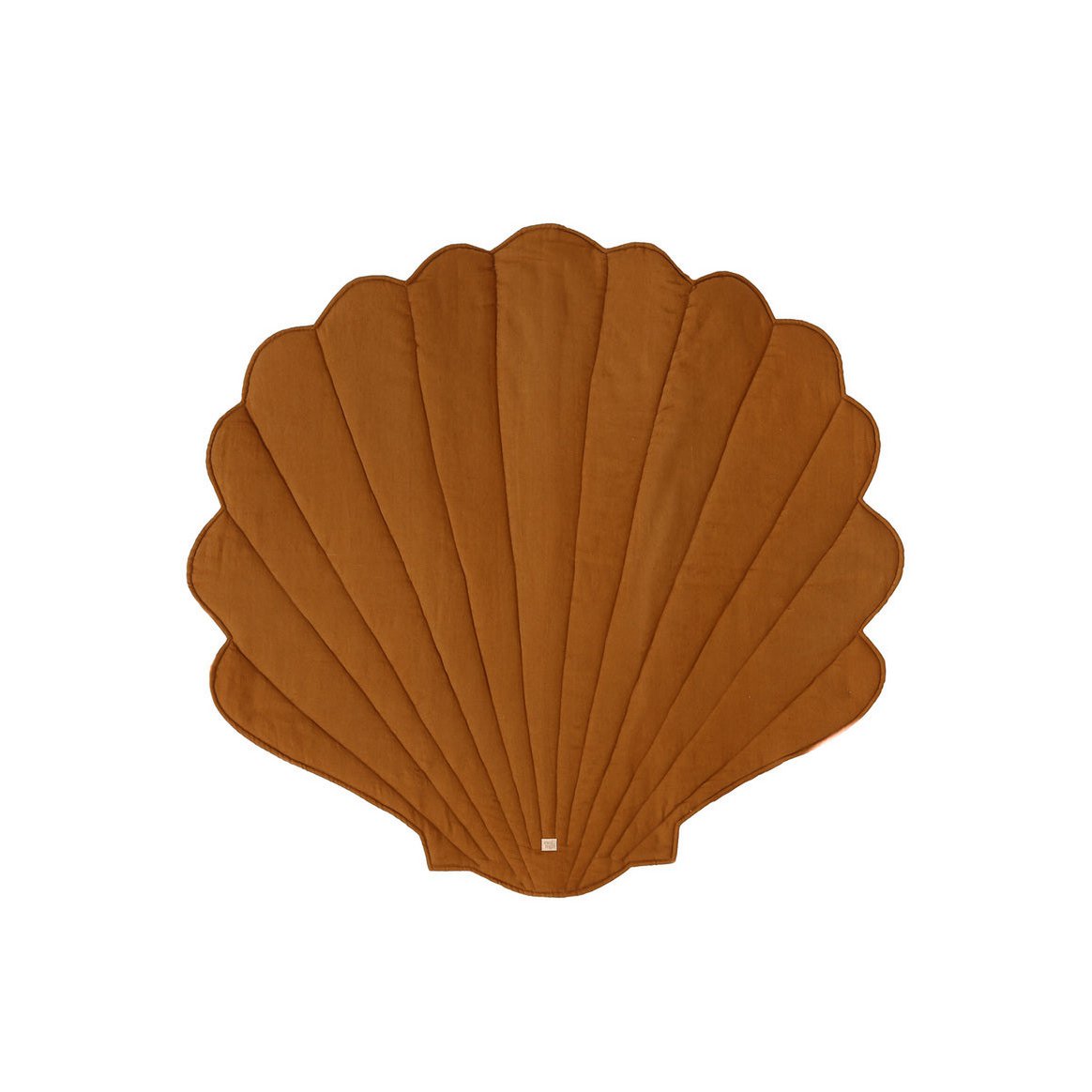 Žaislinis kilimėlis su lininiu kriauklės formos karamelės raštu